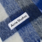 Acne Studios Men's Vally Check Scarf in White/Grey/Royal Blue