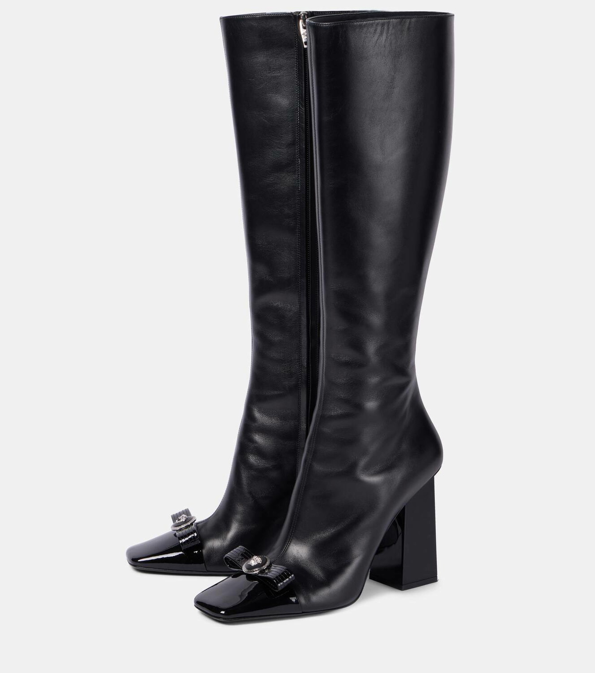 Versace Gianni Black Boots Size 44 With Coa GIANNI VERSACE Size 8 Black Python Leather Side Zipper Ankle  main image 4