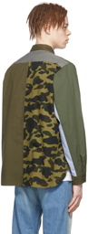 BAPE Khaki Military Crazy Pattern Shirt