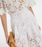 Oscar de la Renta High-rise wide-leg lace pants