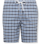 Onia - Charles Long-Length Gingham Seersucker Swim Shorts - Blue