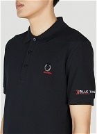 Raf Simons x Fred Perry - Logo Motif Polo Top in Black