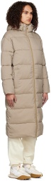 Girlfriend Collective Taupe Serenity Puffer Coat
