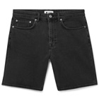 NN07 - Slim-Fit Stretch-Denim Shorts - Charcoal