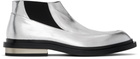 Jil Sander Silver Ankle Chelsea Boots