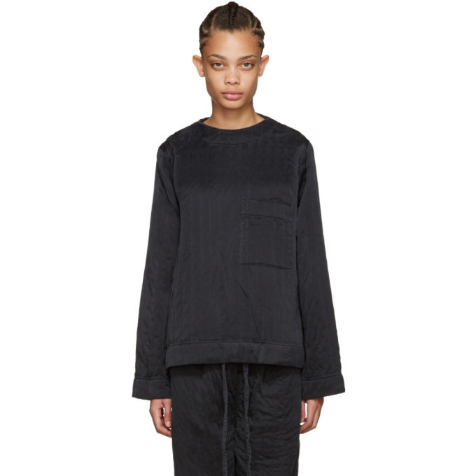 Photo: Craig Green Black Silk Ribbed Top