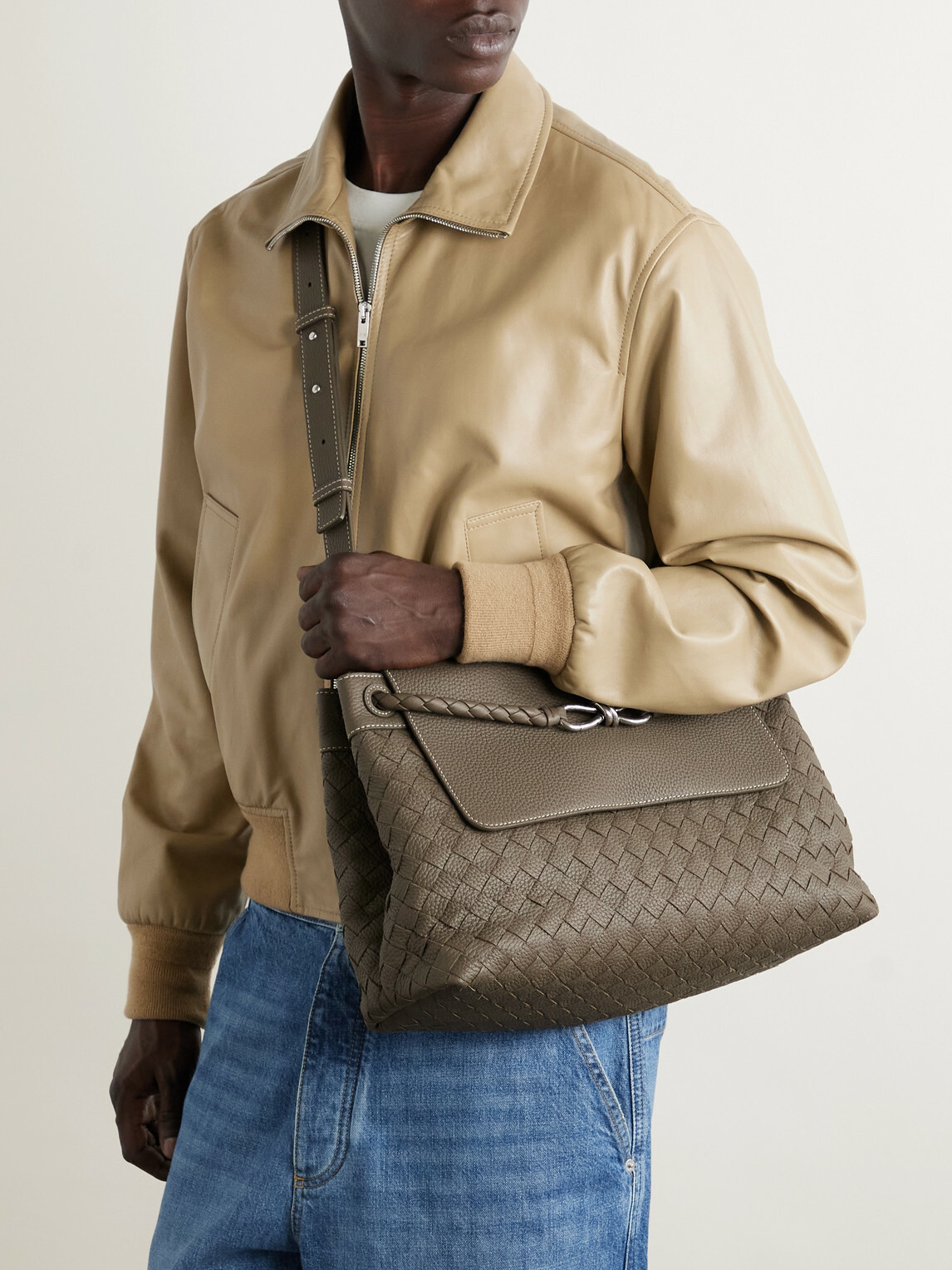 Bottega Veneta - Andiamo Medium Intrecciato Full-Grain Leather Messenger Bag