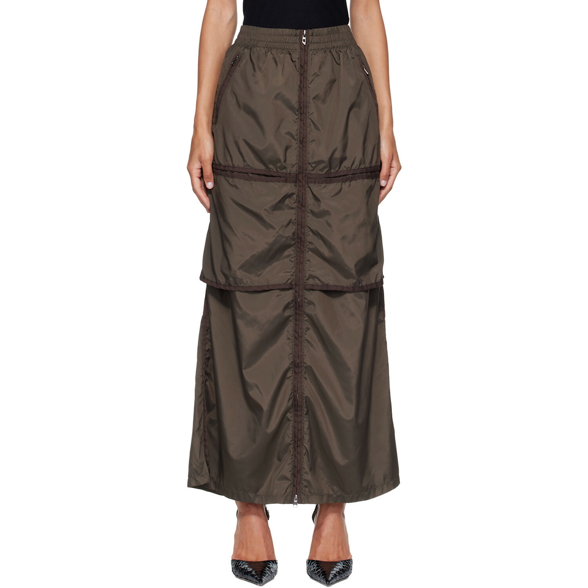 Diesel Black O-Venus Midi Skirt Diesel