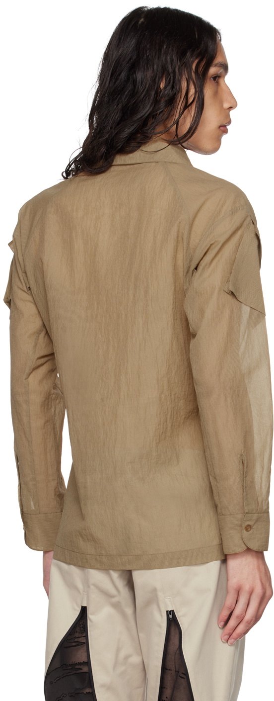 Olly Shinder Beige Sheer Shirt