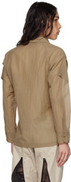 Olly Shinder Beige Sheer Shirt
