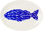 Maison Balzac White & Blue 'Le Merou' Serving Platter