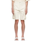 GCDS White Twill Cargo Shorts