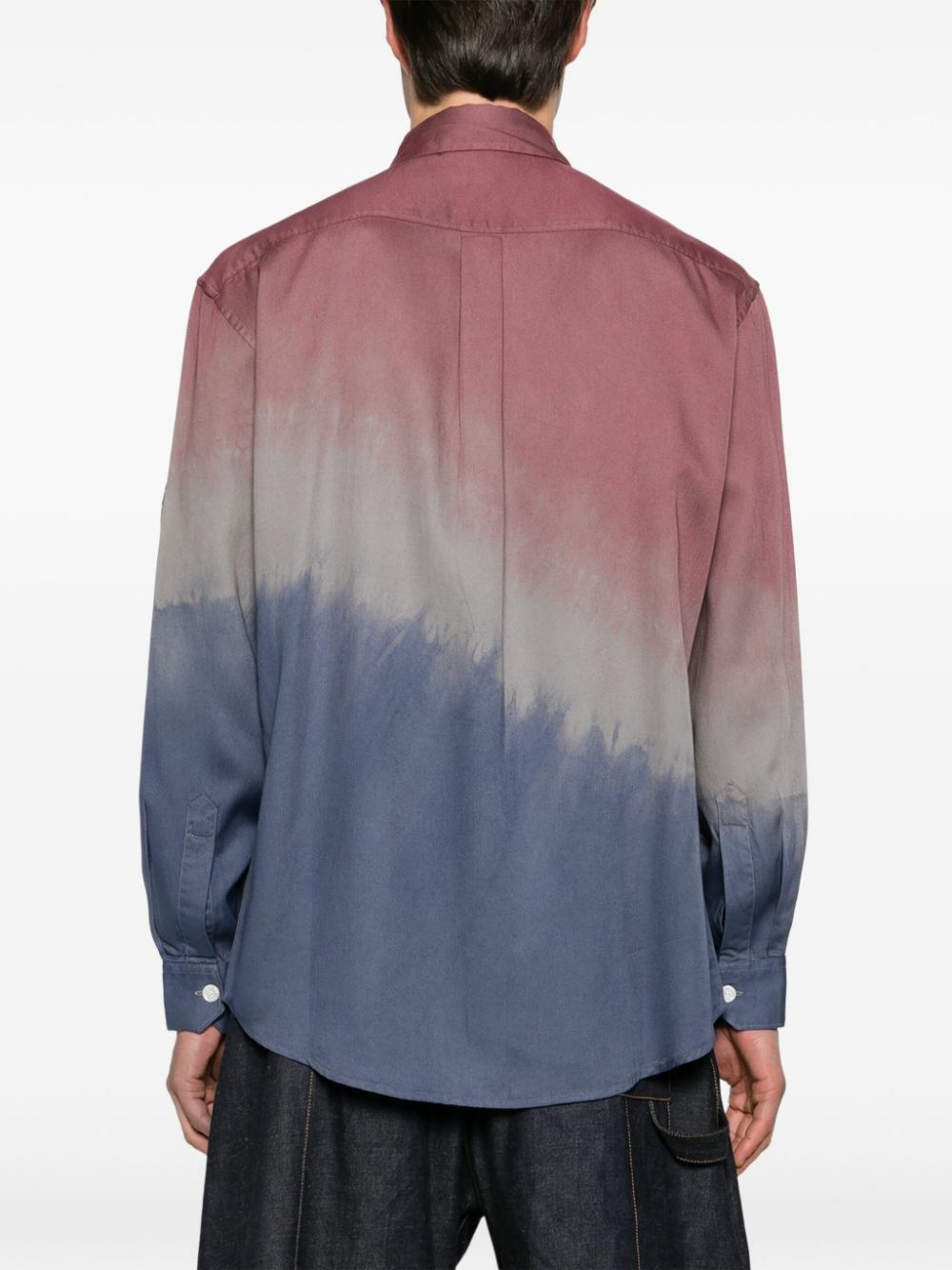 Glass Cypress Blue Block Dyed Tie-Dye Shirt