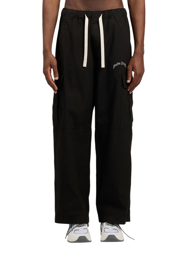Photo: Palm Angels Curved Logo Loose Cargo Pants