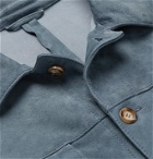 Valstar - Slim-Fit Suede Shirt Jacket - Blue