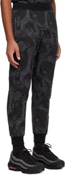 AAPE by A Bathing Ape Black Embroidered Lounge Pants