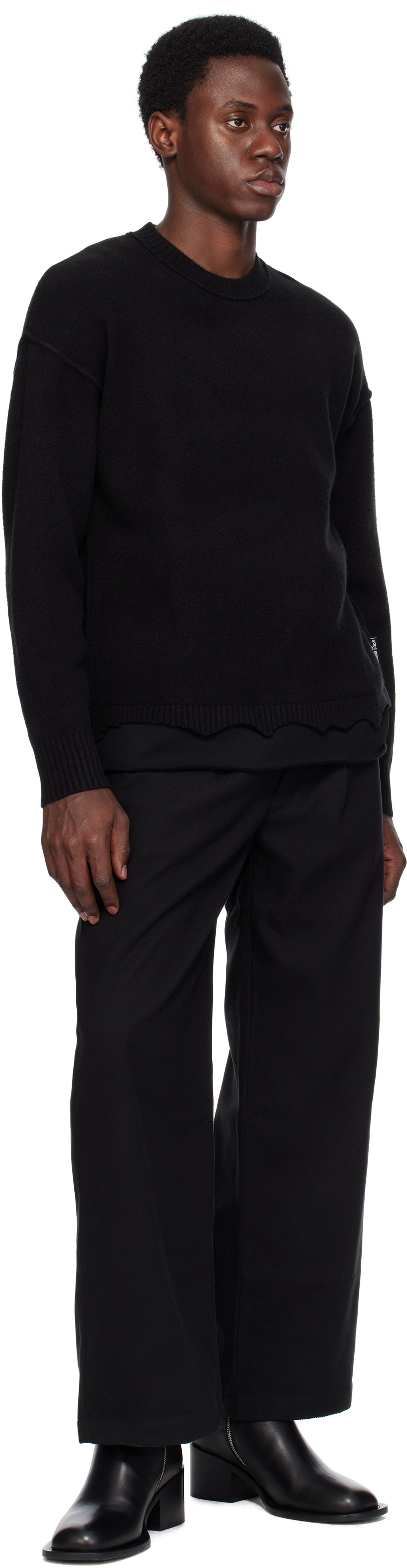 Izzue Black Layered Sweater