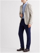 Brunello Cucinelli - Slim-Fit Spread-Collar Cotton-Chambray Shirt - Blue