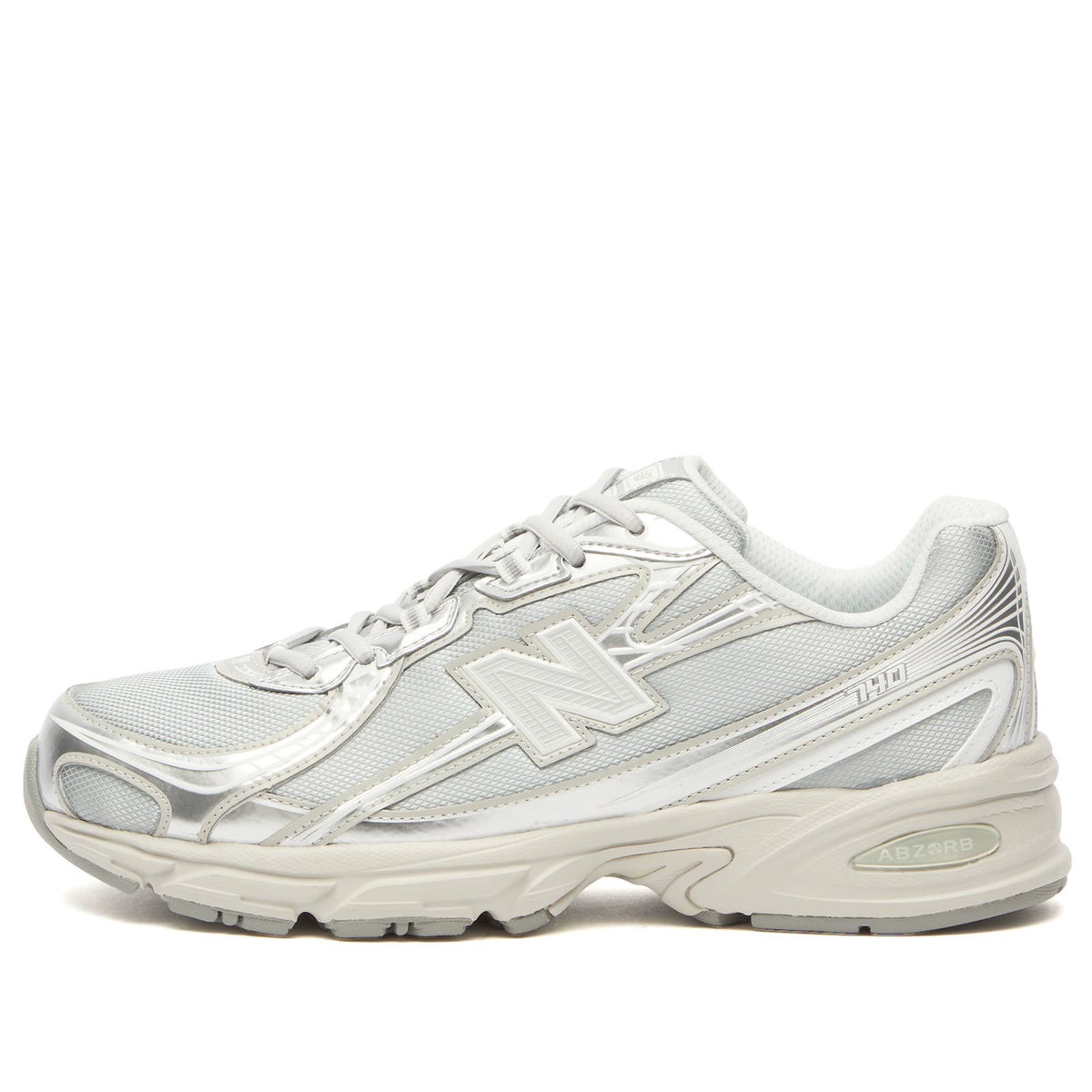 New Balance 740 Sneaker in Metallic Silver/Metallic Silver