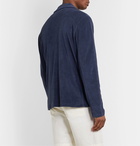 Mr P. - Unstructured Cotton-Terry Blazer - Blue