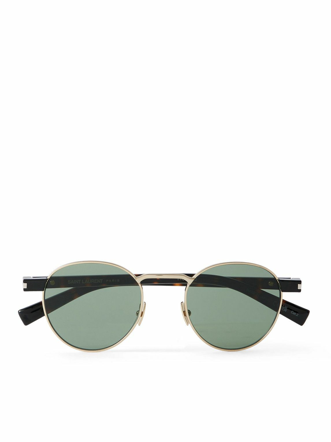 SAINT LAURENT - Round-Frame Gold-Tone and Tortoiseshell  display picture 1