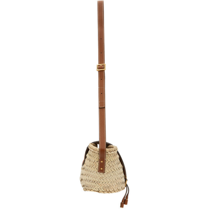 Chloe Beige Raffia Small Marcie Basket Bag