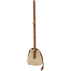 Chloe Beige Raffia Small Marcie Basket Bag