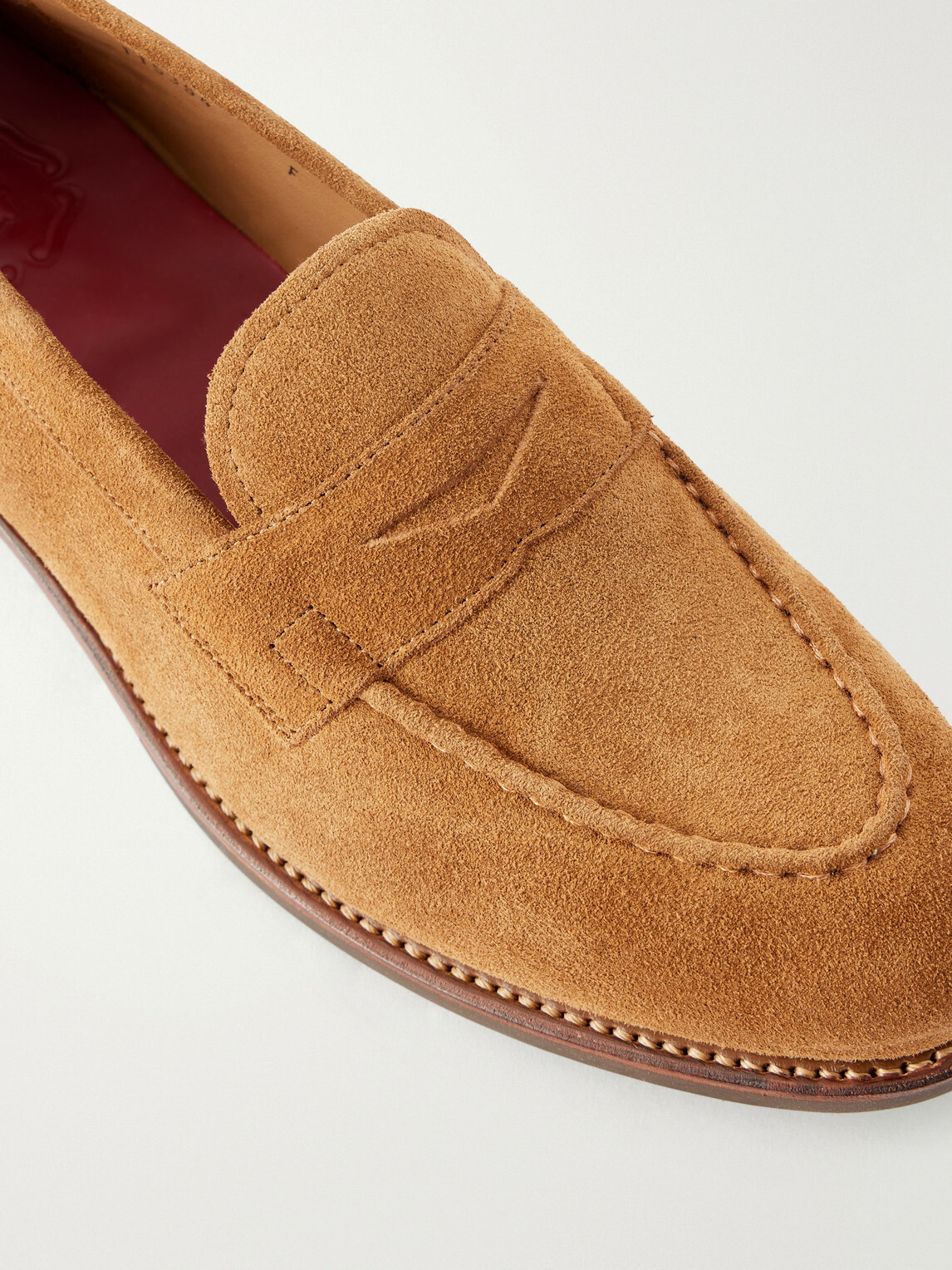 Grenson - Lloyd Suede Penny Loafers - Brown
