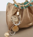 Aquazzura Night Stars Mini leather bucket bag