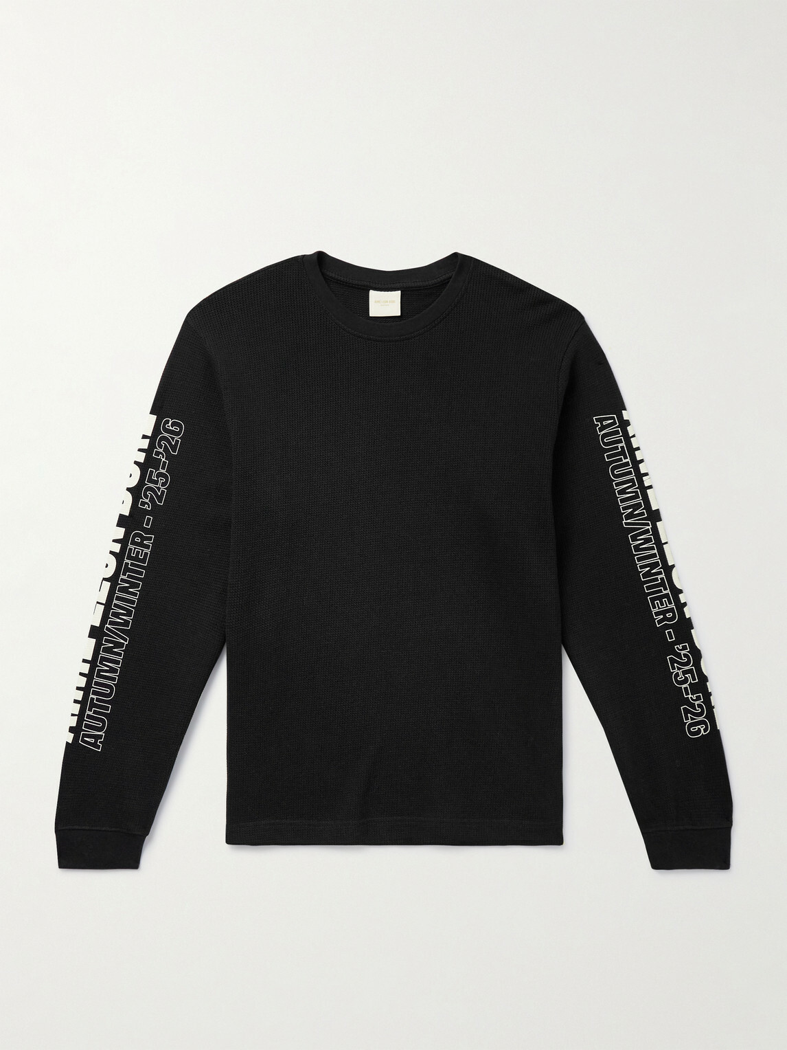 Aimé Leon Dore - Logo-Print Waffle-Knit Cotton T-Shirt - Black