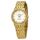 Omega DeVille Prestige Mother of Pearl Dial Yellow Gold Diamond Ladies Watch 41355276005001