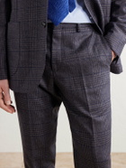 Paul Smith - Brierley Slim-Fit Houndstooth Wool and Silk-Blend Trousers - Blue