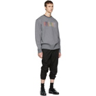 McQ Alexander McQueen Grey Embroidered Swallow Sweatshirt