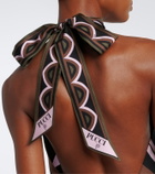 Pucci Marmo halterneck silk twill top