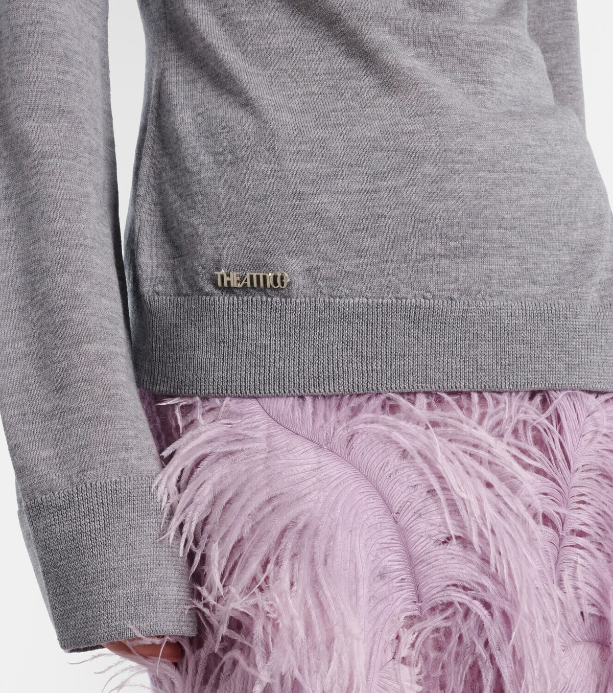 The Attico Virgin wool turtleneck sweater