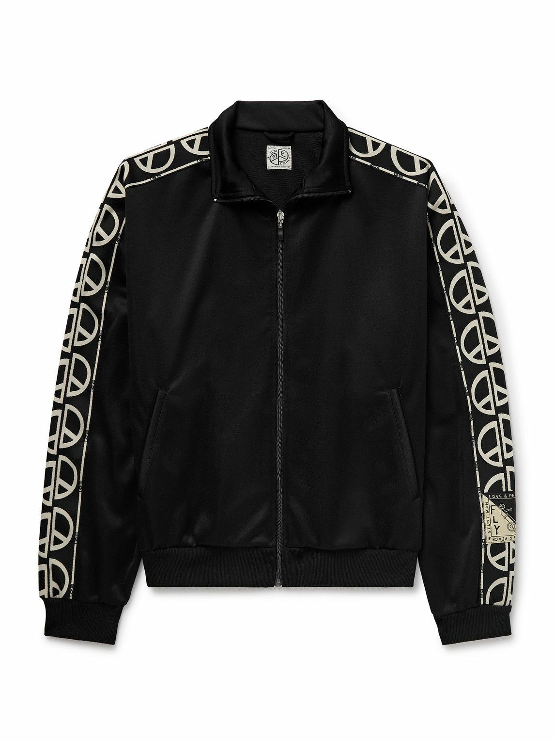 KAPITAL - Webbing-Trimmed Leopard-Print Tech-Jersey Track
