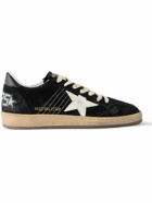 Golden Goose - Ball Star Distressed Suede and Leather Sneakers - Black