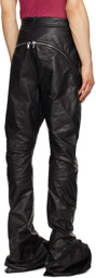 Rick Owens Black Bolan Banana Leather Pants