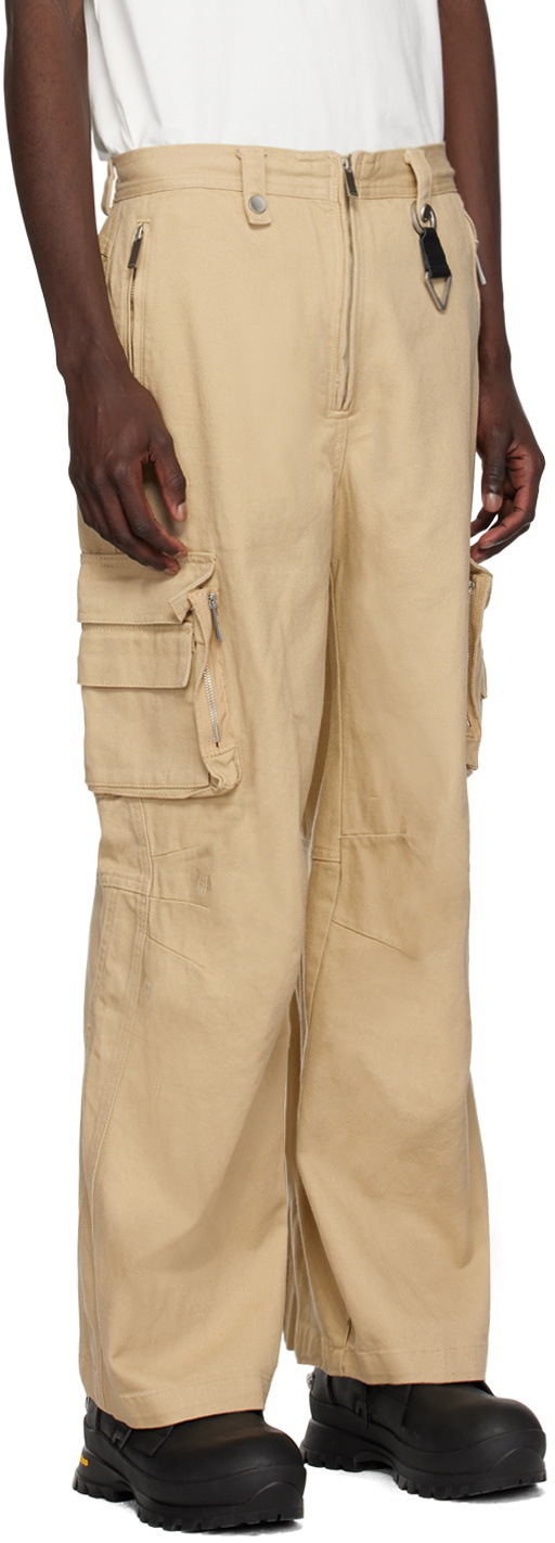 C2H4 Beige Construction Cargo Pants