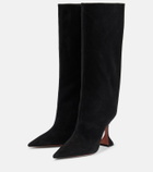 Amina Muaddi - Fiona suede knee-high boots