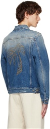Palm Angels Blue Palm Classic Denim Jacket