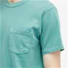 Velva Sheen Men's Pigment Dyed Pocket T-Shirt in Foggy Green