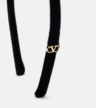 Valentino VLogo cotton velvet headband