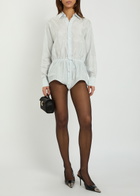 Bettter Lining Shirt Striped Satin Bodysuit Multicoloured
