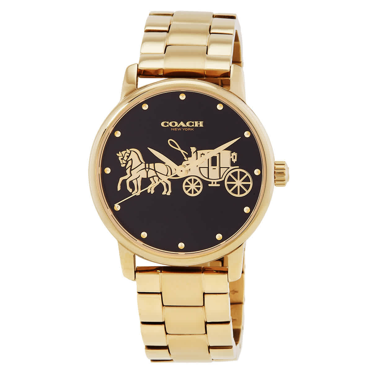Coach Grand Quartz Black Dial Ladies Watch 14504174 Coach