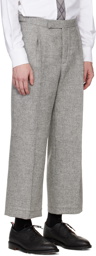 Thom Browne Gray Pleated Trousers