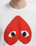 Comme des Garçons Play TEE LOGO PRINT KNIT White Mens Shortsleefe