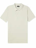 TOM FORD - Slim-Fit Garment-Dyed Cotton-Piqué Polo Shirt - Gray