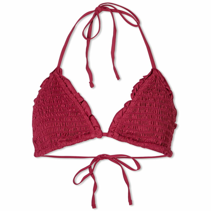 Photo: Frankies Bikinis Women's Tiana Bikini Top in Bordeaux