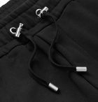 Balmain - Tapered Logo-Print Loopback Cotton-Jersey Sweatpants - Black